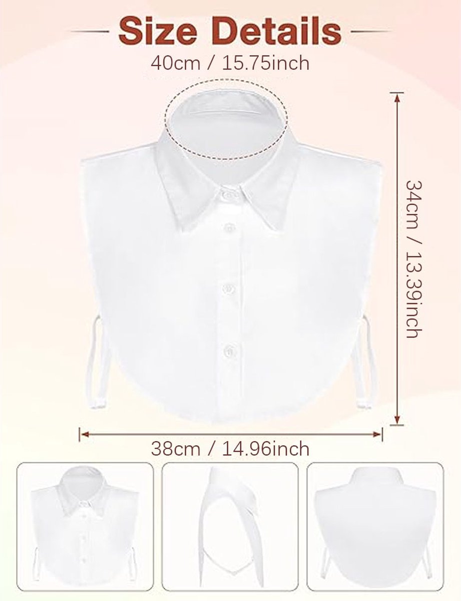 Women's Blouse Collar Detachable Collar White Collar - Detachable Collar - Blouse Collar - Adjustable Pointed Collar - Removable - Collar - Shirt Replacement - Blouse