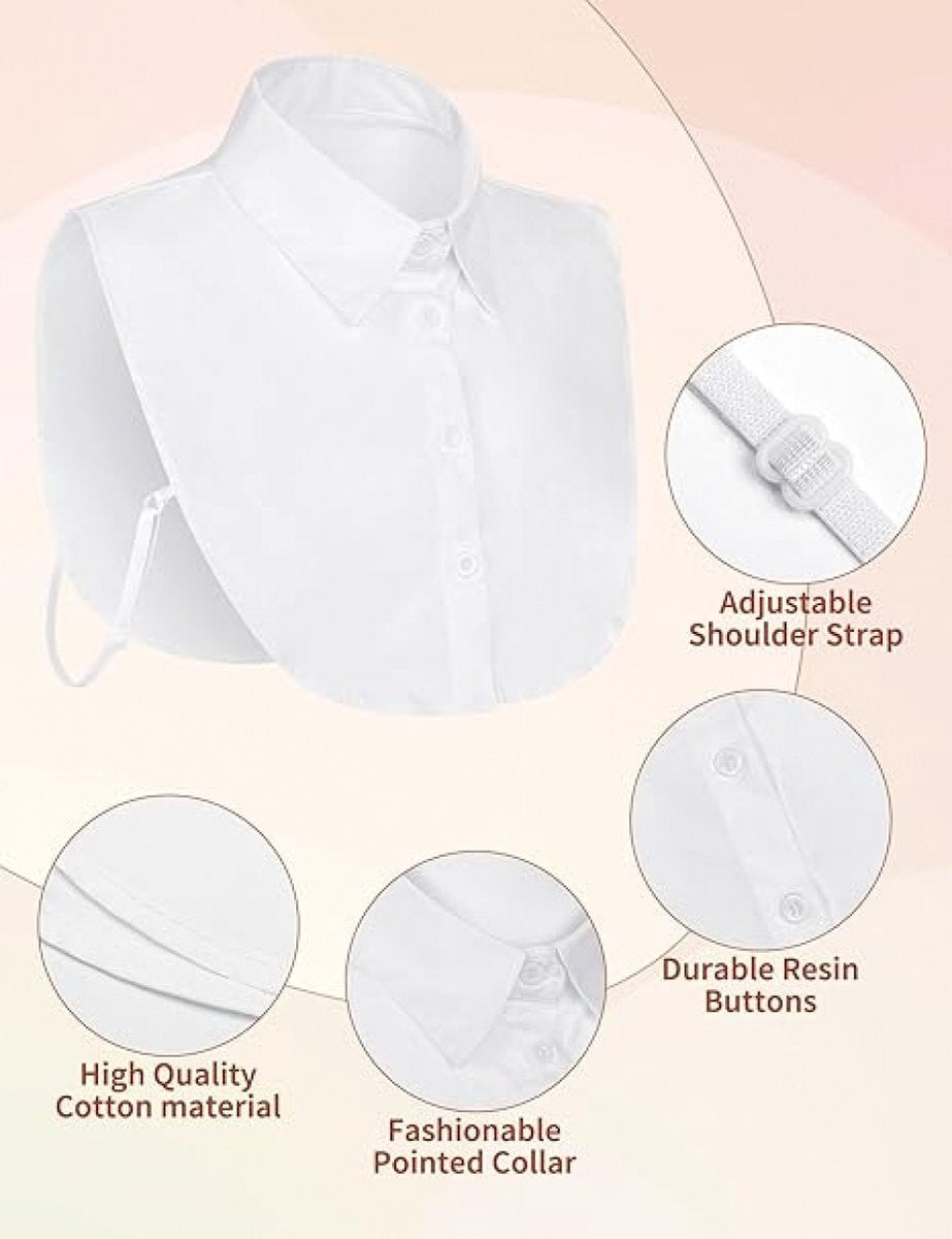 Women's Blouse Collar Detachable Collar White Collar - Detachable Collar - Blouse Collar - Adjustable Pointed Collar - Removable - Collar - Shirt Replacement - Blouse
