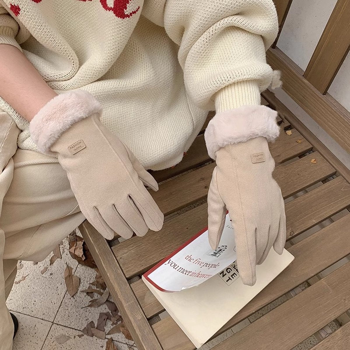 Winter Gloves - Touchscreen Winter Gloves - Winter Gloves - Warm - Women's - Windproof - Winter Gloves - One Size - For Cycling, Motorcycle, Scooter, Sports and Walking