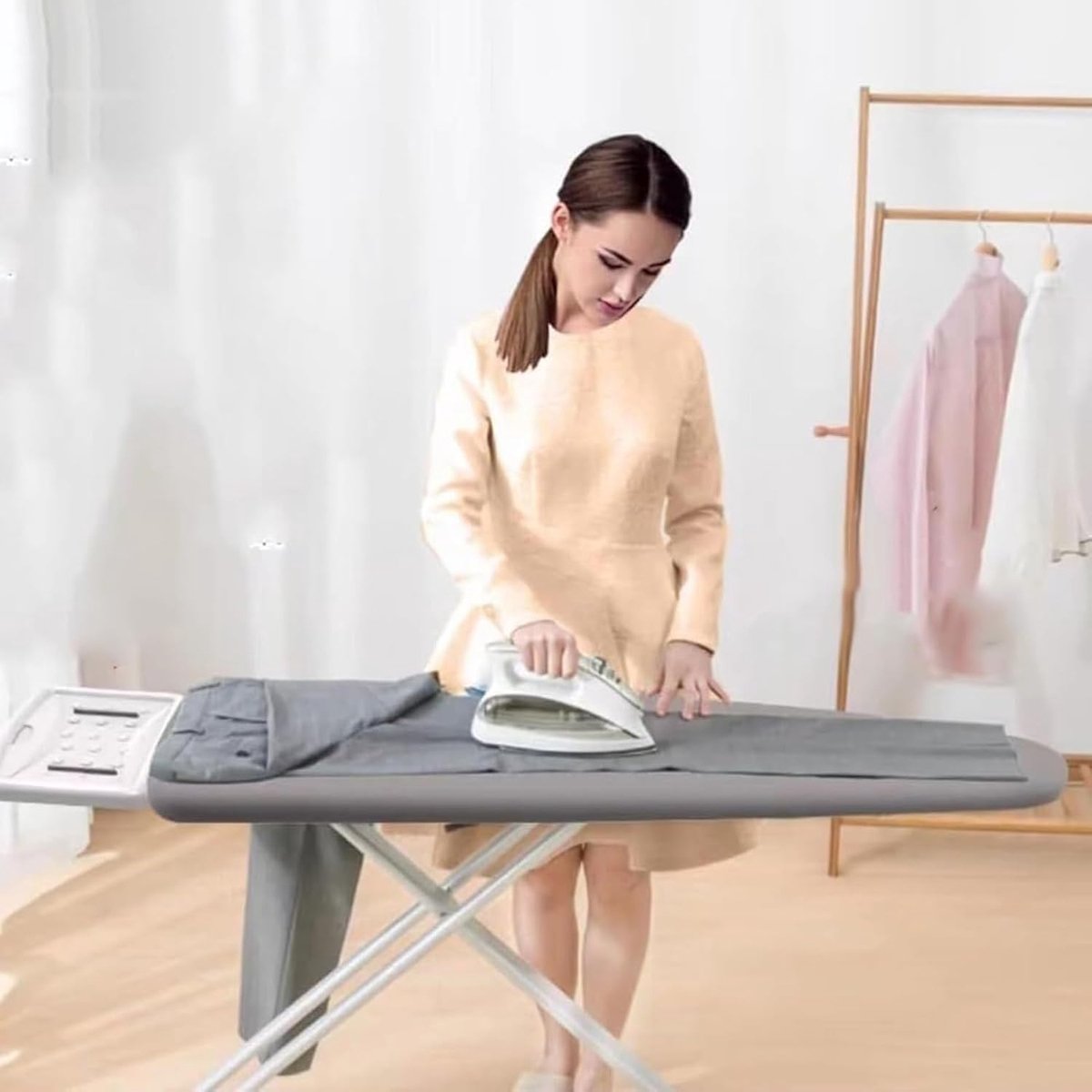 Ironing Board Cover - Ironing Board Cover - Universal - 130x48 Cm - For Steam Iron - Ironing Board Cover For Steam Ironing Station - Suitable For Ironing Board 120x38cm - Silver Grey - 1 Piece