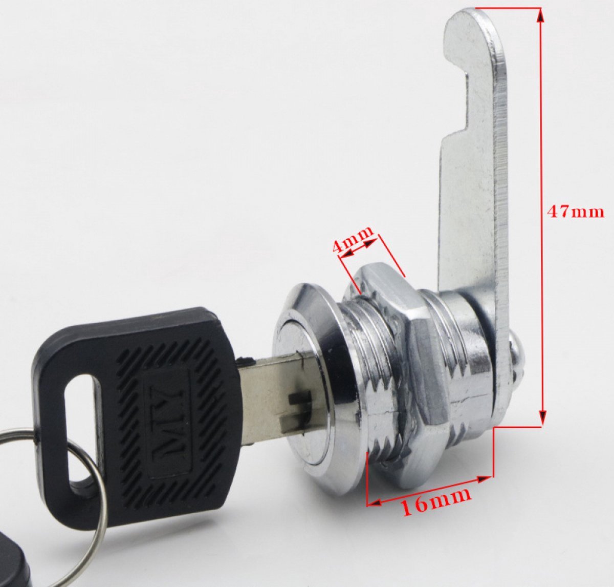 Tilt Lock - 10 Pieces - Locker Lock - Letterbox Lock - 16 mm - Includes 20 Keys - Furniture Lock - Drawer Lock - Small Lock with Keys - Sturdy Letterbox Lock - Protect Your Privacy - 10-Piece Value Set