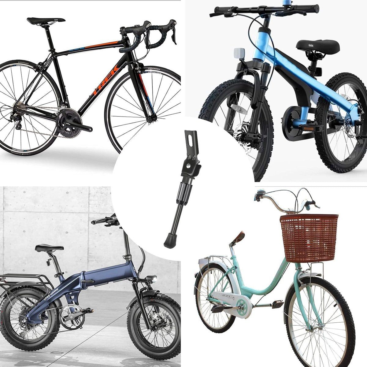14 Inch - Bicycle Stand for Children's Bikes - MTB Kickstand - Single Bicycle Stand - Bicycle Accessories for Children - Bicycle Stand - Side Stand for Bicycles - Bicycle, E-Bike, City Bike & Mountain Bike - Pink - Easy to Install