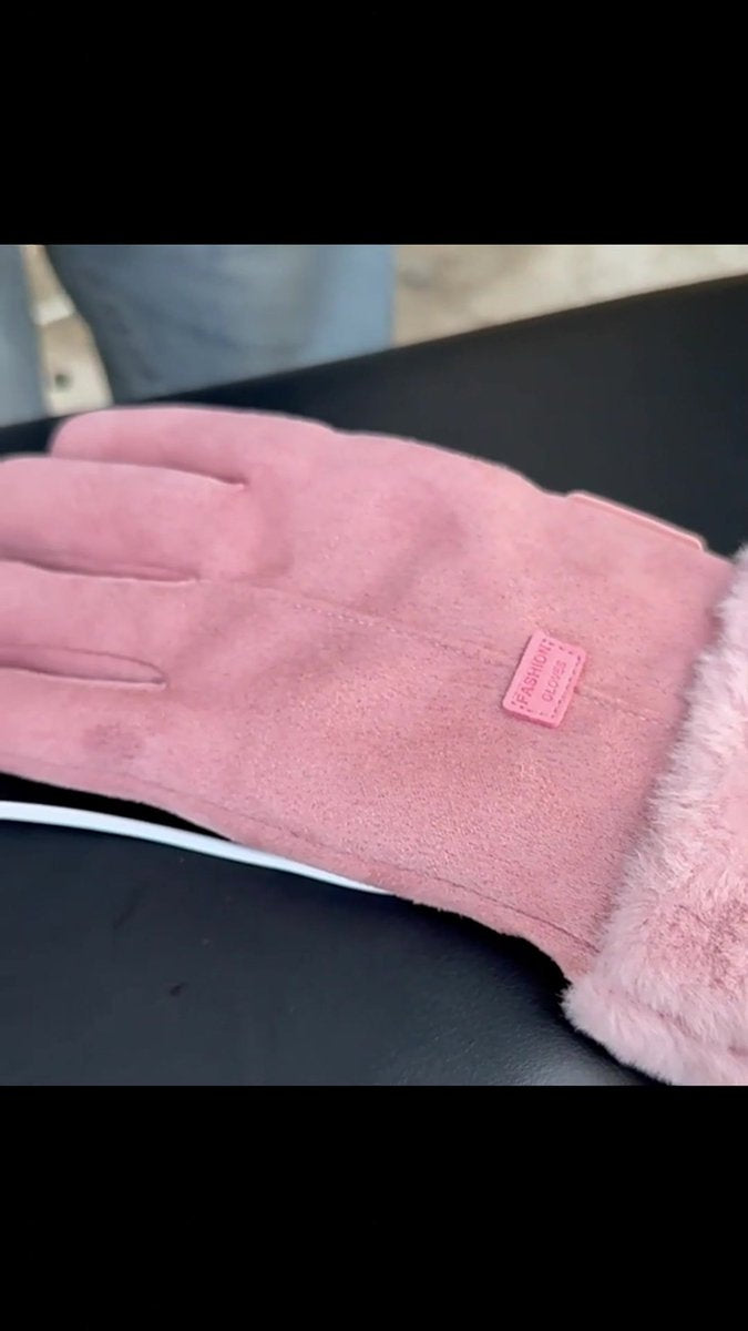 Heated Gloves - USB Heated Gloves for Cycling - Women's Heated Gloves - Cold-Proof Cycling Gloves - Touchscreen - Knitted Thermal Gloves - Pink - Three Modes - Comfortable - Suitable for Bicycles, E-Bikes, Scooters