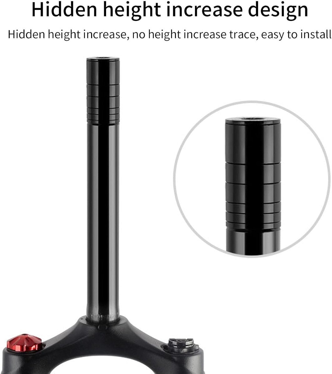 Stem Extender - Professional Stem Extender - Bicycle Handlebar Riser - Bicycle Handlebar Riser - Comfortable Cycling - Sturdy - Non-deformable - Comfort - Stability Performance - Ideal for Everyday Cyclists / Cycling Enthusiasts - Black