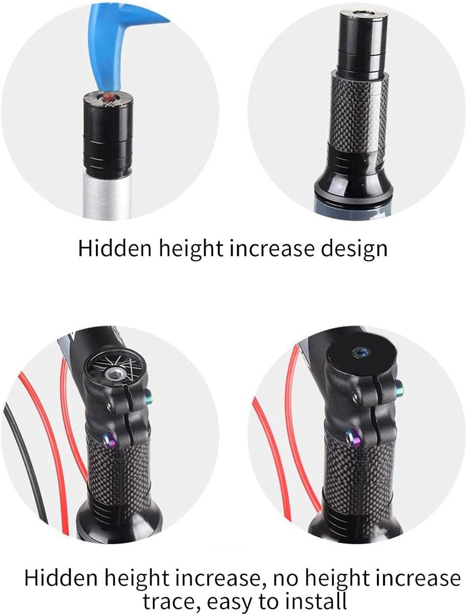 Stem Extender - Professional Stem Extender - Bicycle Handlebar Riser - Bicycle Handlebar Riser - Comfortable Cycling - Sturdy - Non-deformable - Comfort - Stability Performance - Ideal for Everyday Cyclists / Cycling Enthusiasts - Black