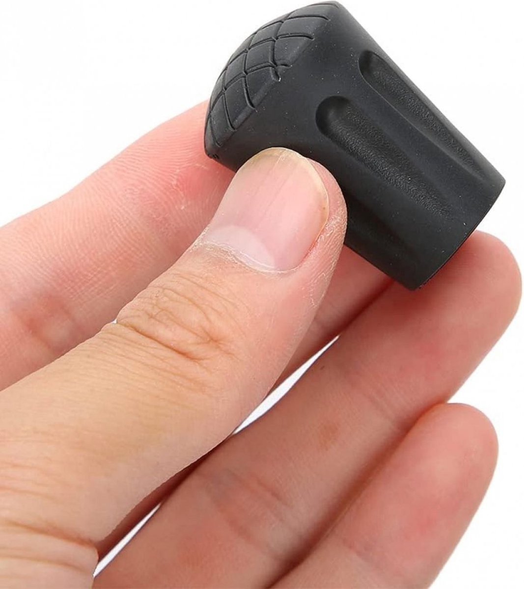 Nordic Walking Tips - 6 Pieces - Walking Stick Tips - Crutch Tips - Nordic Walking Pads - Nordic Walking Cane Tips - Round Nordic Footings - Trekking Pole Tips - Replacement Tips - End Stop - Walking Stick Base - Easy to Install - Black