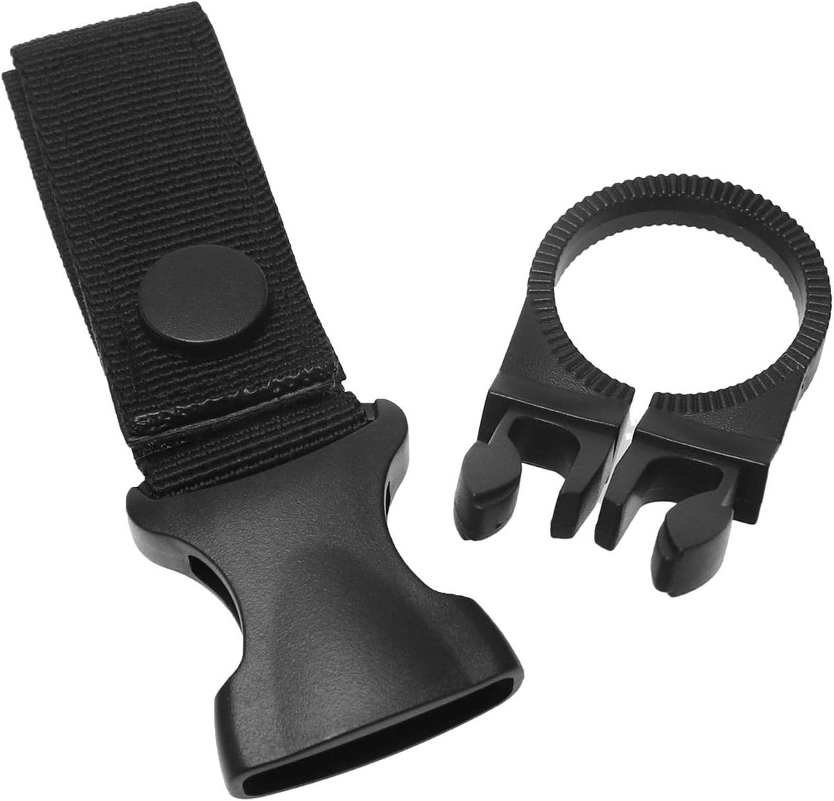 Bottle Hanger - 3 Pieces - 27mm - Universal Bottle Holder - Water Bottle Holder – Belt Holder - Waist Bottle Holder - Hip Bottle Holder - Bottle Holder Belt - Drinking Bottle Holder - Black