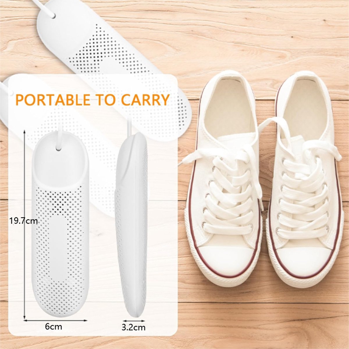 Shoe Dryer Size 36-44 - Shoe Freshener - Ozone & Drying Function - Shoe Dryer - Shoe Warmer - Electric Shoe Dryer - For Drying and Removing Odors - For Shoes, Gloves, Socks