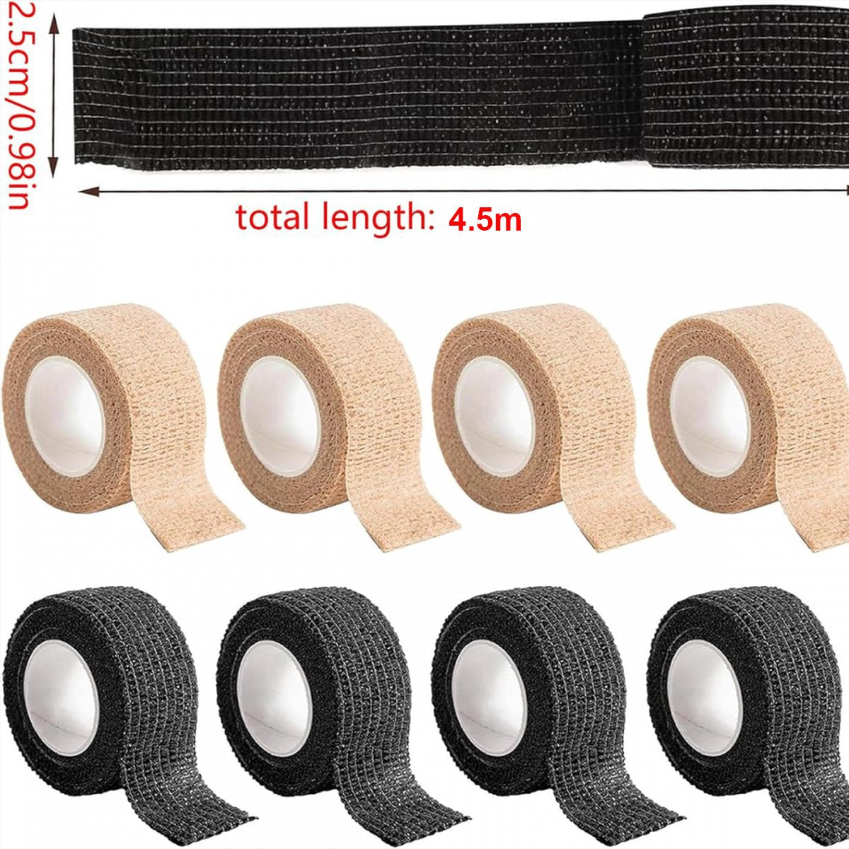 8 Rolls Chair Leg Protectors - 2.5cm × 4.5m - Chair Leg Protective Tape - Chair Leg Caps - Self-Adhesive Felt Covers - Waterproof Anti-Slip Tape - Chair Anti-Slip - Anti-Slip Chair Leg - Floor Protector - Table Coaster - Chair Leg Protectors