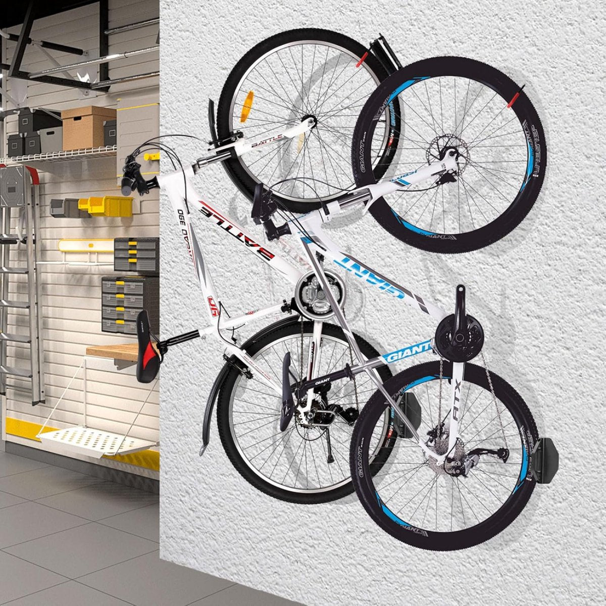 Rotatable Bicycle Suspension System - Bike Hook - Bicycle Suspension Bracket - Bicycle Storage - Wall Bracket for Bicycles - Bicycle Rack - Bicycle Bracket - Bicycle Suspension Rack - Wall Mount - Save Space - High Load Capacity - Suitable for Most Bicycl