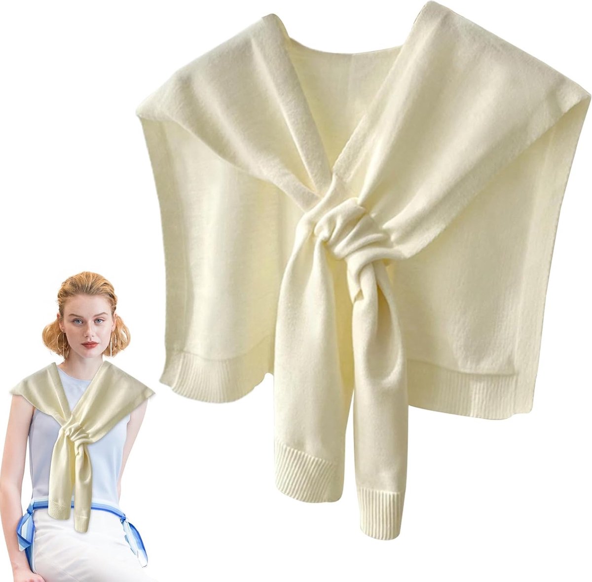 Women's Scarf Wrap - Poncho - Women's Neck Scarf - Scarves - Women's Neck Scarf - Wrap - Women's Scarf - Luxury Gift - Solid - Ladies - Scarf with Loop - Knitted - Lightweight - Spring Summer Beach Weekend Casual Festive Evening Dress Stole - Cosy Chic