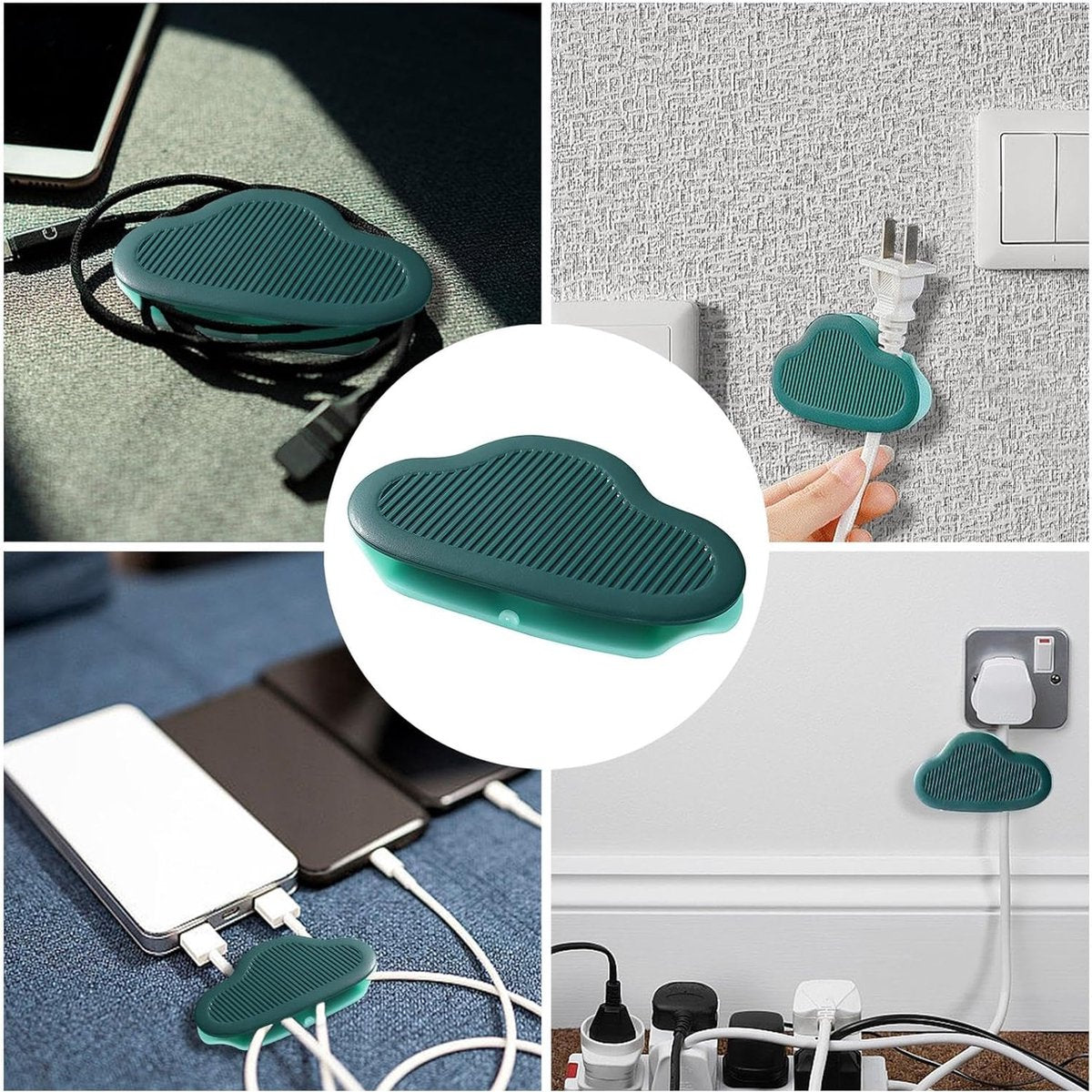 Cable Clips - 8 Pieces - Wire Organizer - Cable Holder - Cable Management - Cable Ties - Cable Organizer - Cable Organizer - Self-Adhesive - For Desk/Wall/Car/Office - For Headphones/Mouse/USB Cable