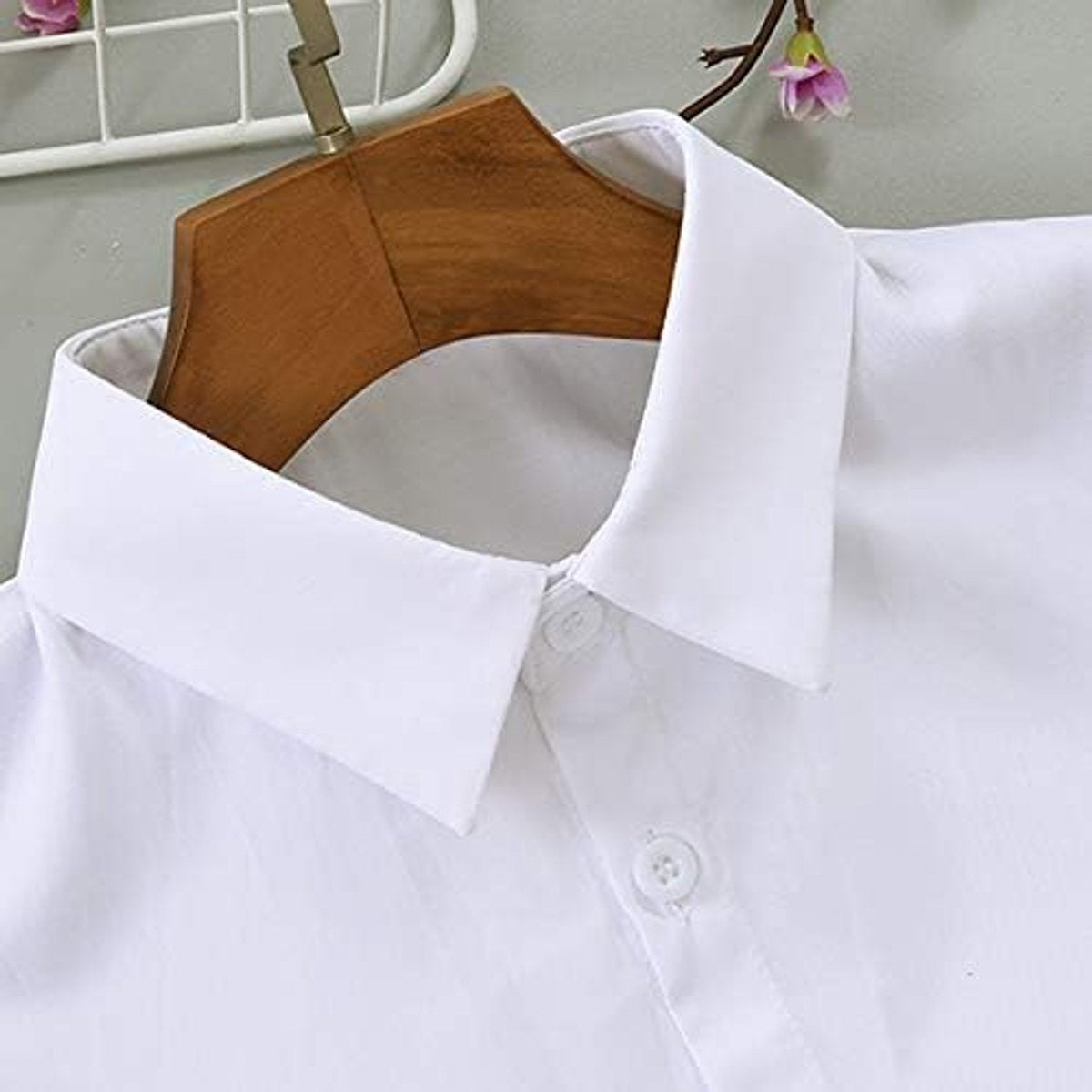 2 pieces - Women's Shirt Collar - Shirt Collar - Detachable Collar - Small Shirt Collar - Faux Detachable Collar - Detachable Pointed Collar - Small Collar - Pointed Collar - Shirt Replacement - Blouse - Adjustable - One Size - White