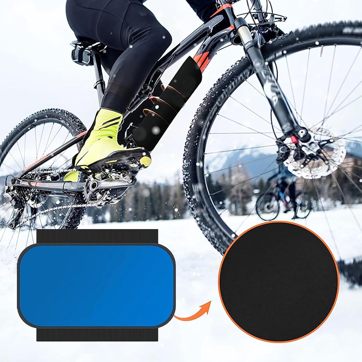 E-Bike Battery Protective Cover - 2 Pieces - Waterproof E-bike Battery Cover - Integrated Battery Cover - Bicycle Battery Protective Cover - E-bike Cover Accessories - For a Greater Range - Built-in Battery Protection - Extends Lifespan and Durability - B