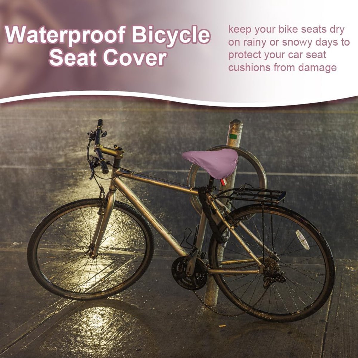 Bicycle Saddle Cover - Bicycle Saddle Cover - Waterproof Saddle Cover - Cover for Bicycle Saddle - Rain Cover - Saddle Cover - waterproof bicycle saddle cover - with drawstring - outdoor saddle cover - bicycle accessories - universal - rain and dust prote