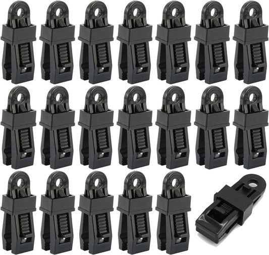 20 pieces - Tent clamps - Tarpaulin clips - Tent clip - tent clip awning clip - camping awning clip - crocodile clips - tarpaulin clip tarpaulin clip - for swimming pools, canopies, caravan awnings, car covers, outdoor tents, canopies and covers - 7.8*2.3