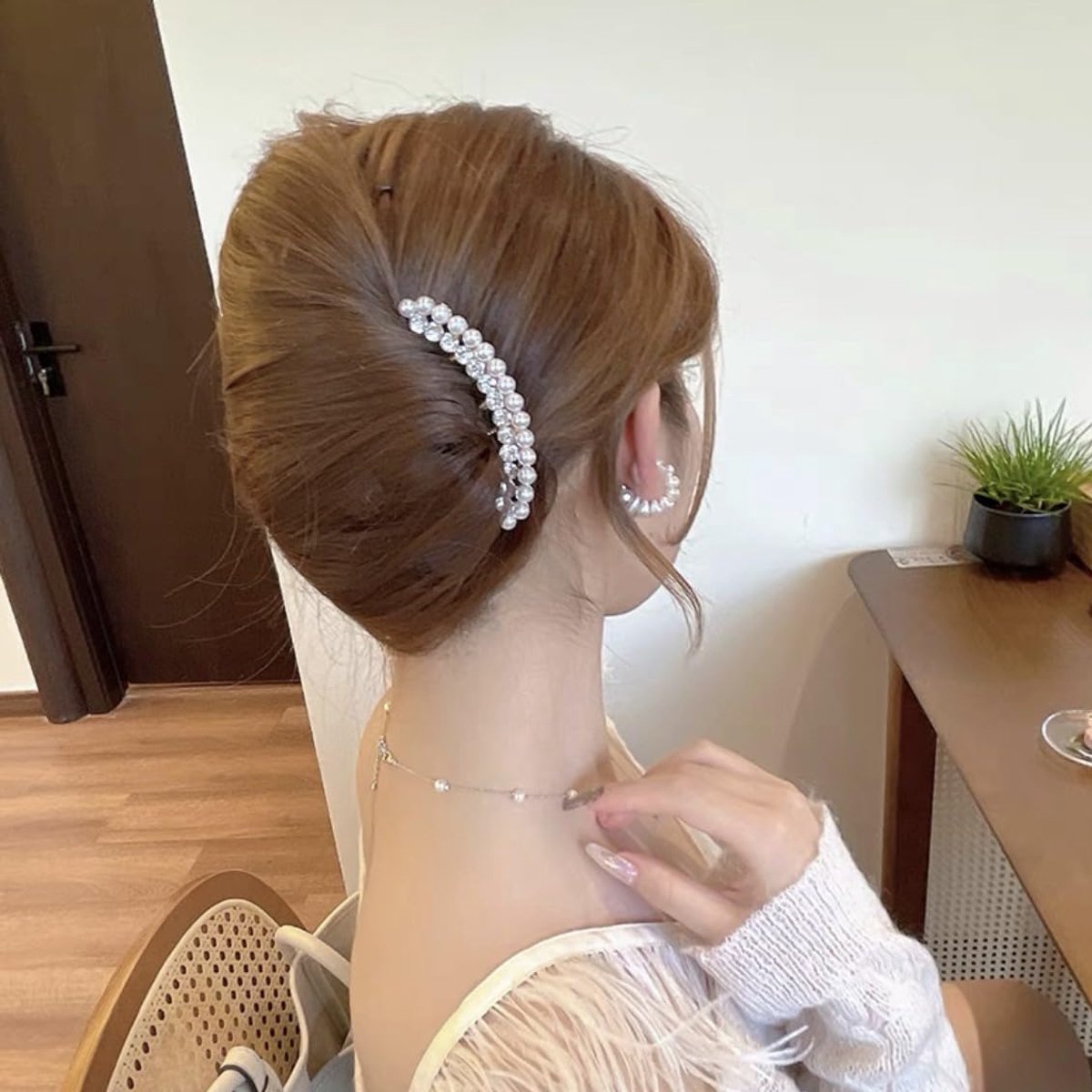 2 pieces - Hair comb - Hair clip - Hairpin - Hair clamps - U-shaped side comb - pearl side hair combs - crystal rhinestone hair comb - bridal hairpieces - decorative combs - hairpins - headwear - hair accessories