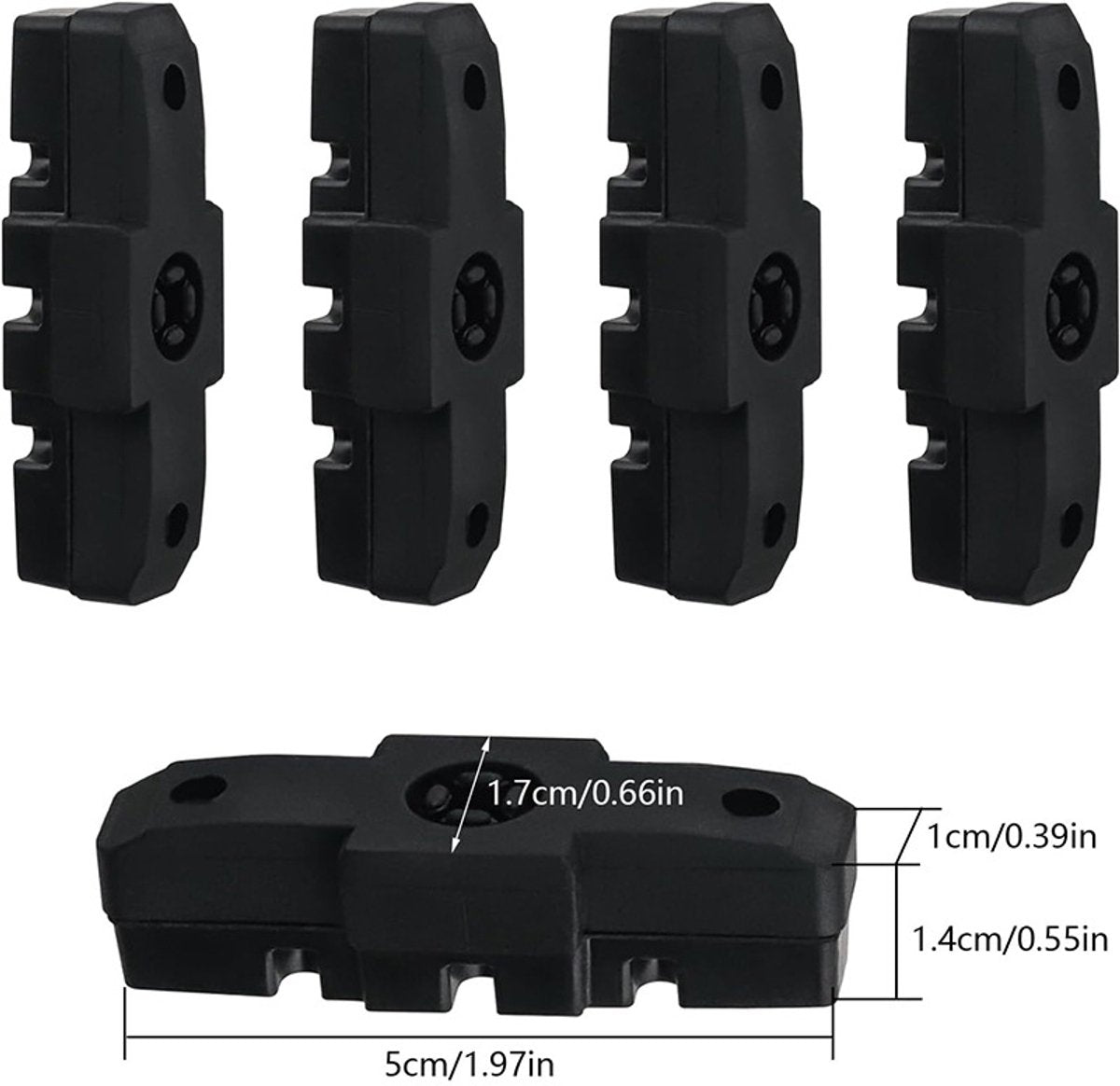 4 pieces - Brake pads - Bicycle brake pads - Replacement brake pads - Suitable for Magura HS11 HS22 HS24 HS33 HS66 - Brake pads for mountain bikes - Rubber bicycle brake pads - rubber road bike brake cover - bicycle accessories - black