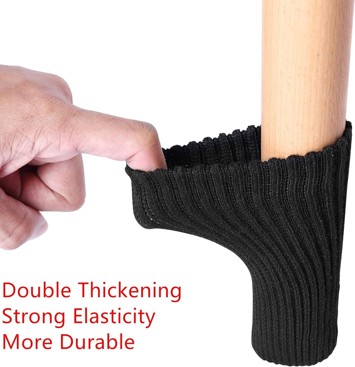 24 pieces furniture leg socks - Chair socks - black furniture socks - chair leg floor protectors - Chair Leg Felt Pads - high elastic chair leg covers furniture caps set - easy to move and reduce noise - Furniture Leg - Anti-slip mat
