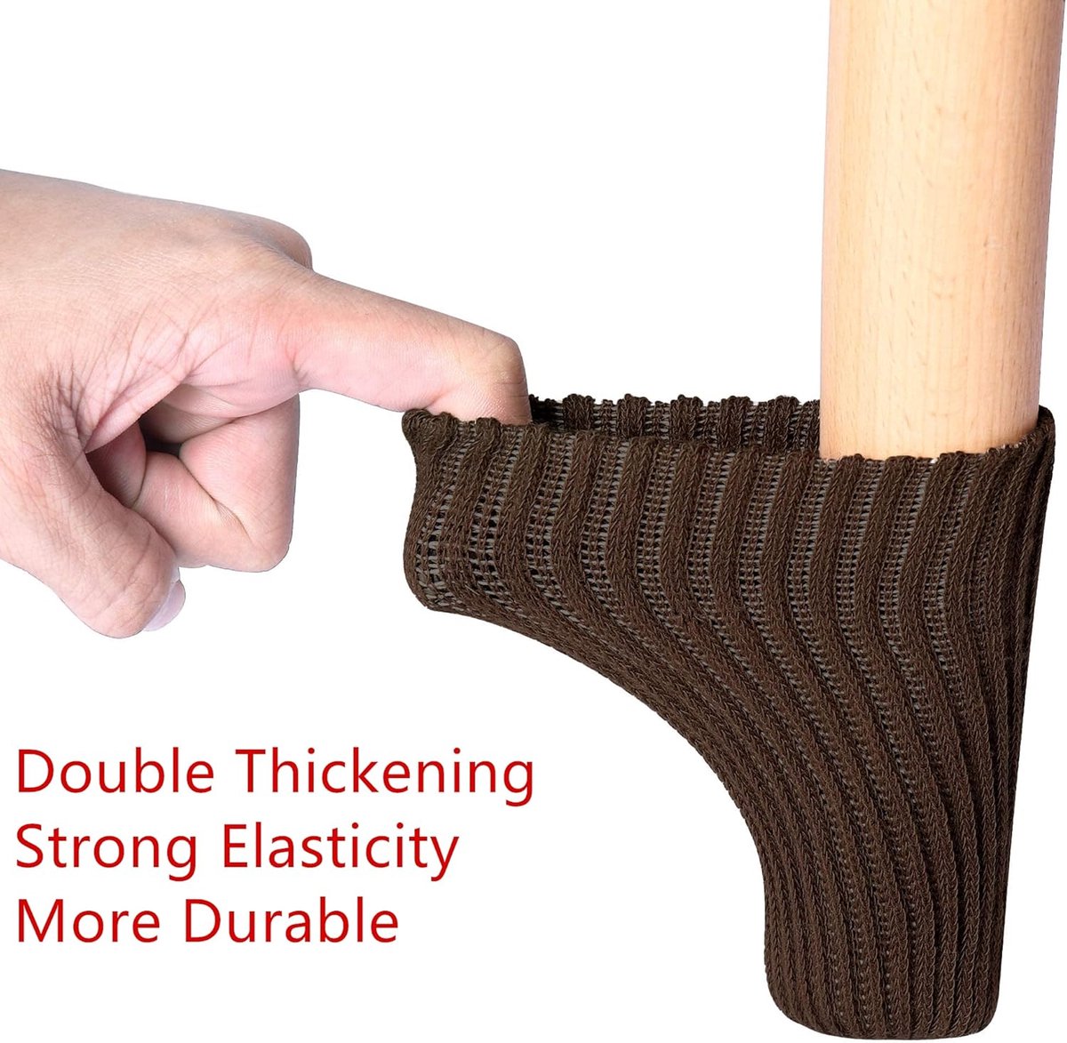 24 pieces furniture leg socks - Chair socks - brown furniture socks - chair leg floor protectors - Chair Leg Felt Pads - high elastic chair leg covers furniture caps set - easy to move and reduce noise - Furniture Leg - Anti-slip mat