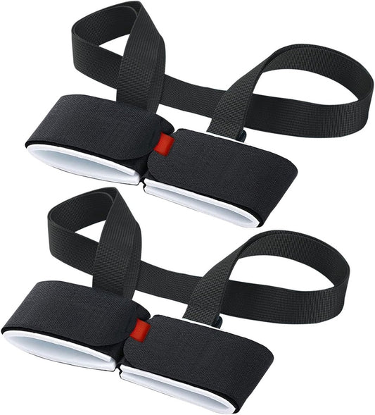 2 x Adjustable Ski Carrier - ski carrier straps - Ski accessories - Snowboard straps - Ski carrying strap - Winter sports ski carrying strap - Ski straps - Sled straps - Portable ski straps - Winter sports - for children and adults