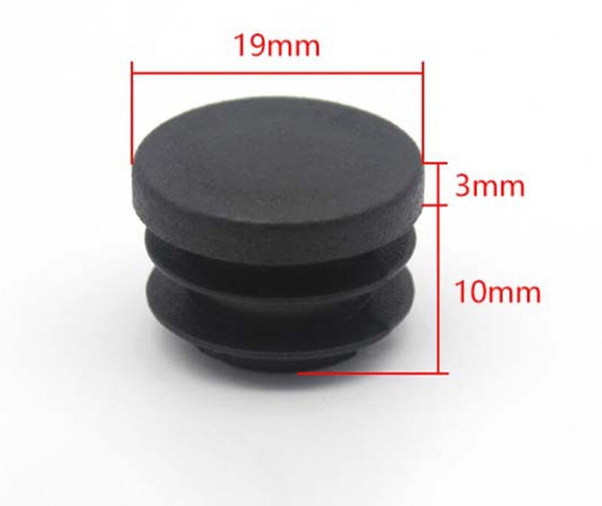 32 pieces - Furniture mats - 19 mm - furniture legs - furniture leg pads - round plastic plugs - end caps for pipes - furniture glides - for tables and chairs - black chair leg protectors - for hardwood floor tiles - black