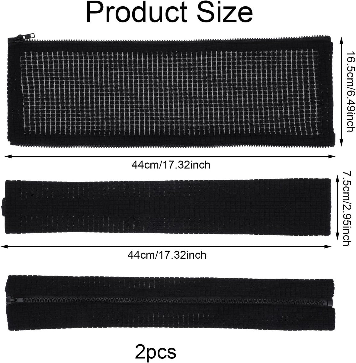 1 pair - office chair armrest covers - Office chair armrest cover - Computer chair armrest cover - Removable - Elastic - Waterproof - Chair armrest covers - Dust cover - Armrest protector - for desk and gaming chairs - 45*16 cm - black
