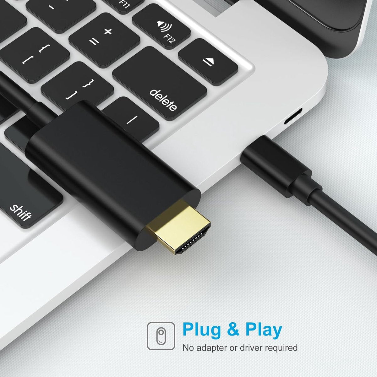 USB C to HDMI cable (6FT) - USB C HDMI cable - 4K Ultra HD, High-Speed - USB C HDMI cable - HDMI USB C cable - HDMI to USB C cable - USB Type C to HDMI cable for home office