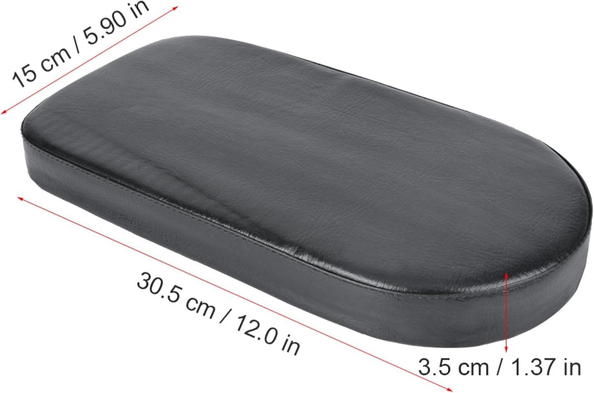 Rear bicycle cushion - with a pair of bicycle pedals - black PU rear saddle - mountain bike back cushion - wide soft cushion - comfortable bicycle cushion - bicycle accessory - for school, sports, trail riding - 30*15*3.5 cm - black