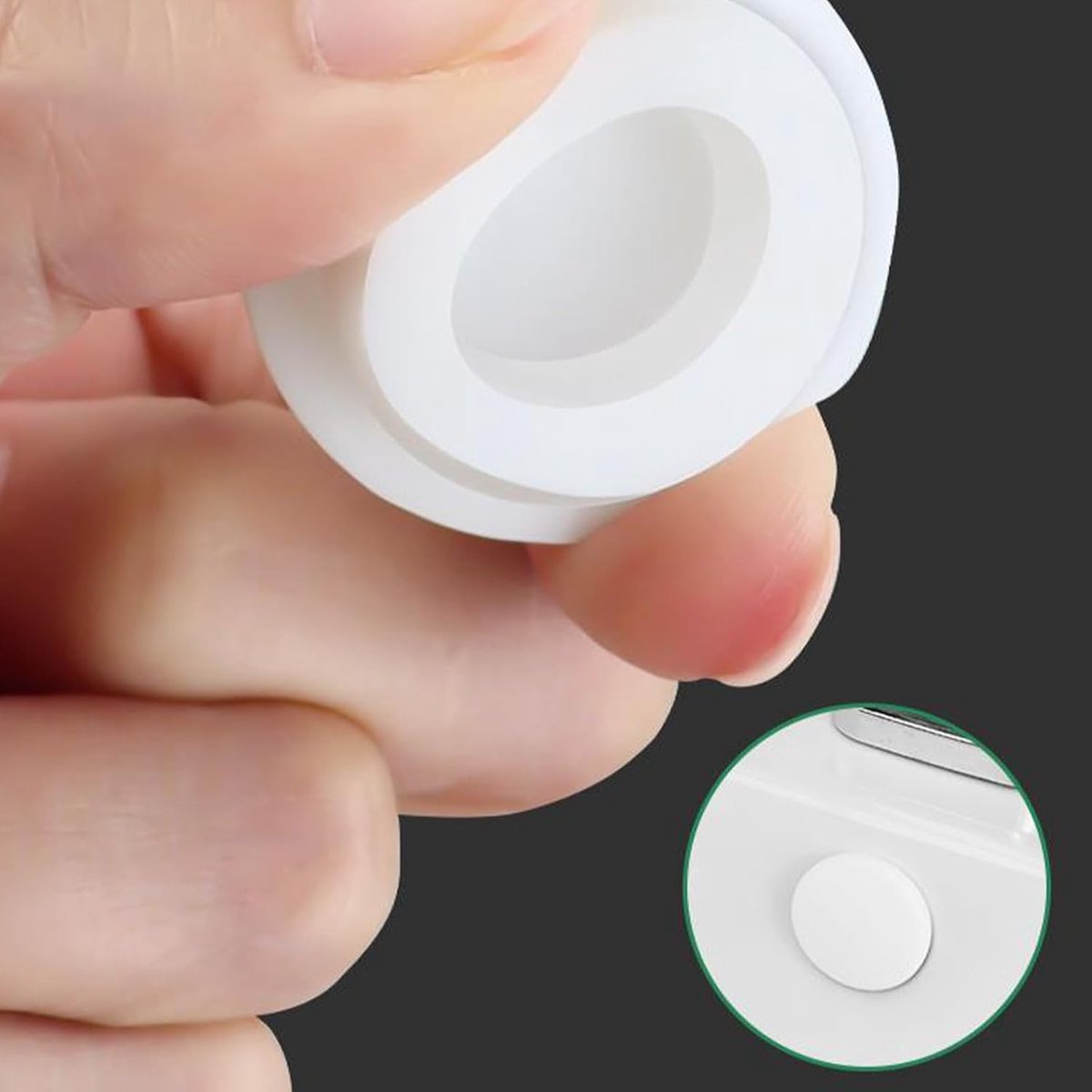 Washbasin Overflow Ring - 4 Pieces - Overflow Rings - Bathroom Overflow Ring - Sink Overflow - Drain Plug - Overflow Cover for Washbasin - Sink Overflow Ring - Round Hole Cover - Overflow Cover - For Sink, Washbasin and Kitchen