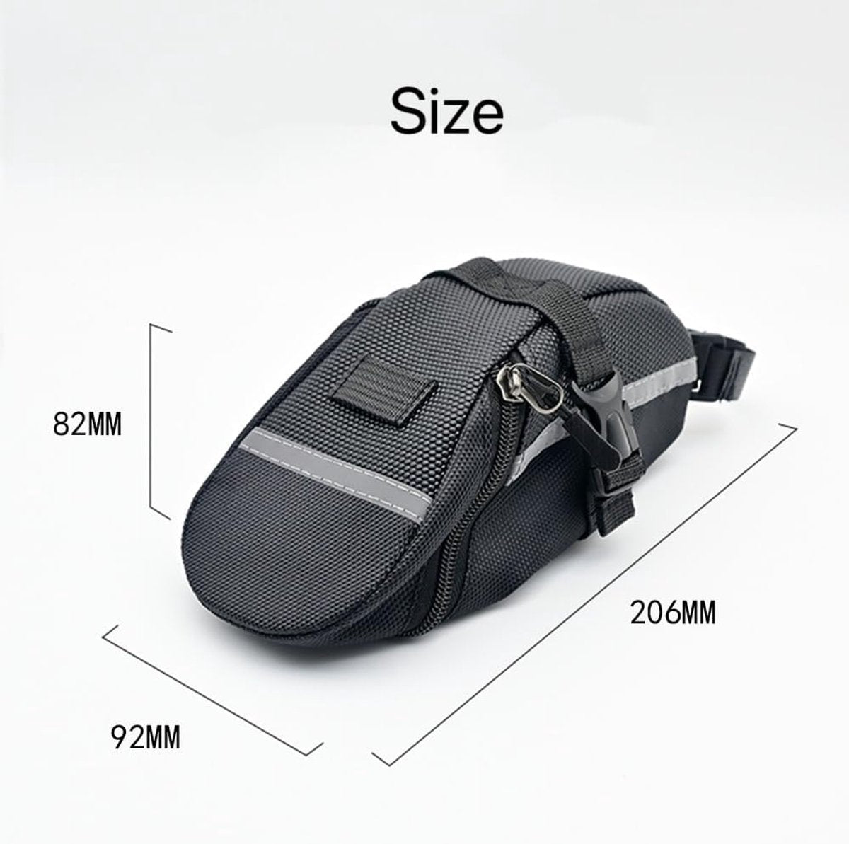 21*9*9 cm - Bicycle Saddle Bag - under-saddle bike bag - bicycle saddle bag for mountain bikes - waterproof bag - outdoor accessories - cycling gear - for phone, wallet, keys, tools, accessories - black