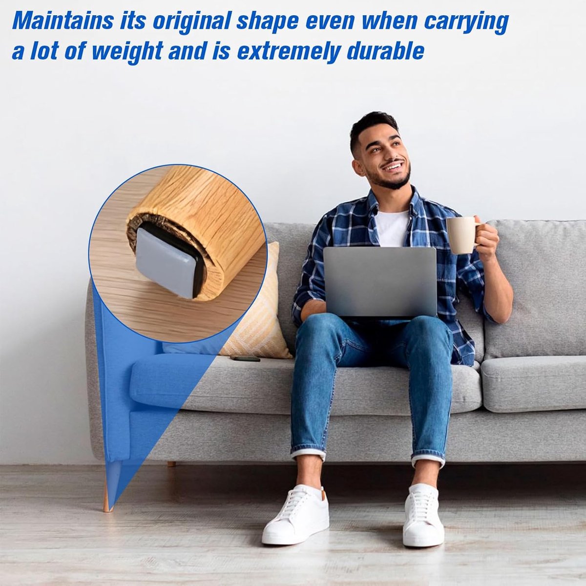 30 pieces - Furniture mats - Teflon furniture glides - Teflon furniture mats - Foot pads for table and chair - floor protectors - easy to move - for chairs, tables, sofas and beds - square - 20*20*6 mm