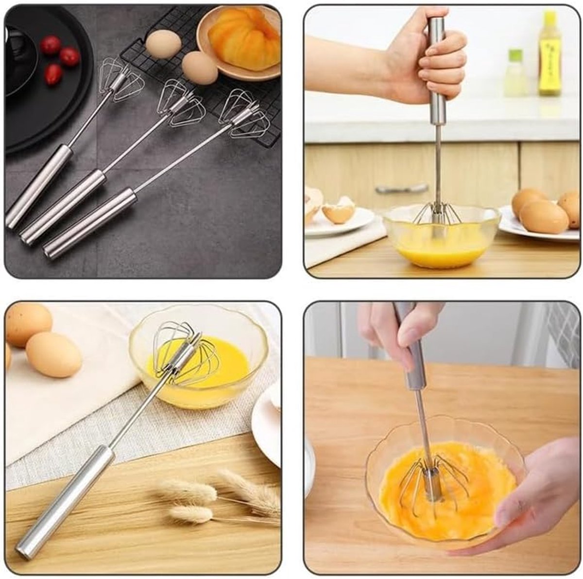 Hand mixer - 12 inch - Semi-automatic beater - Whisk - Beater - Egg whisk - Whipping cream whisk - Kitchen aid - for cooking and baking - Milk frother - Kitchen utensils - for kitchen