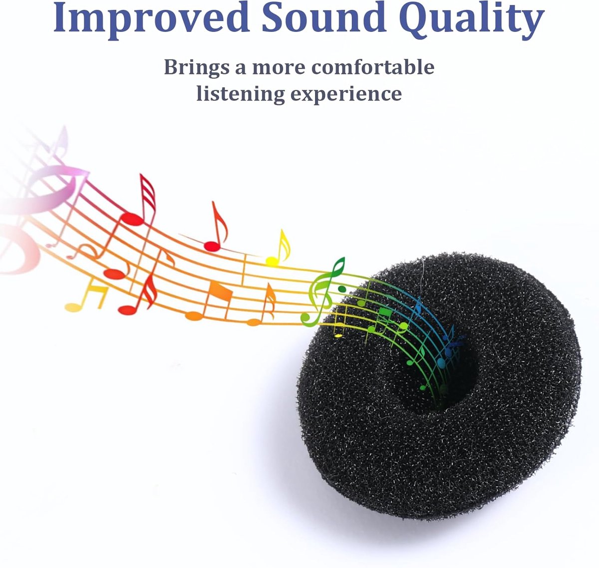 12 Pieces Soft Foam Replacement Ear Cushions - Headphone Ear Cushions - Universal - Sponge Earplug Cushions - for MP3 MP4 Headphones