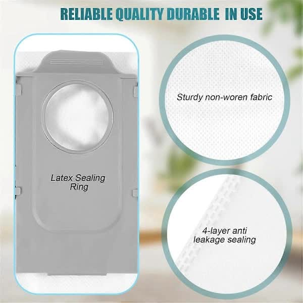 Roborock Q8 Max Q8 Max+ Q5 Pro Q5 Pro+ Compatible Vacuum Cleaner Bags 8PCS Replacement Accessories