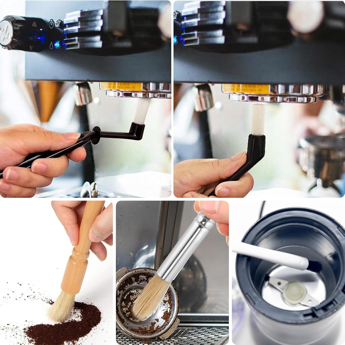 Coffee machine cleaning brush - 15 pieces - barista accessories - cleaning brush set - Cleaning brush for coffee machine - Cleaning brush for coffee spout and milk hose coffee machine - cleaning brush espresso machine