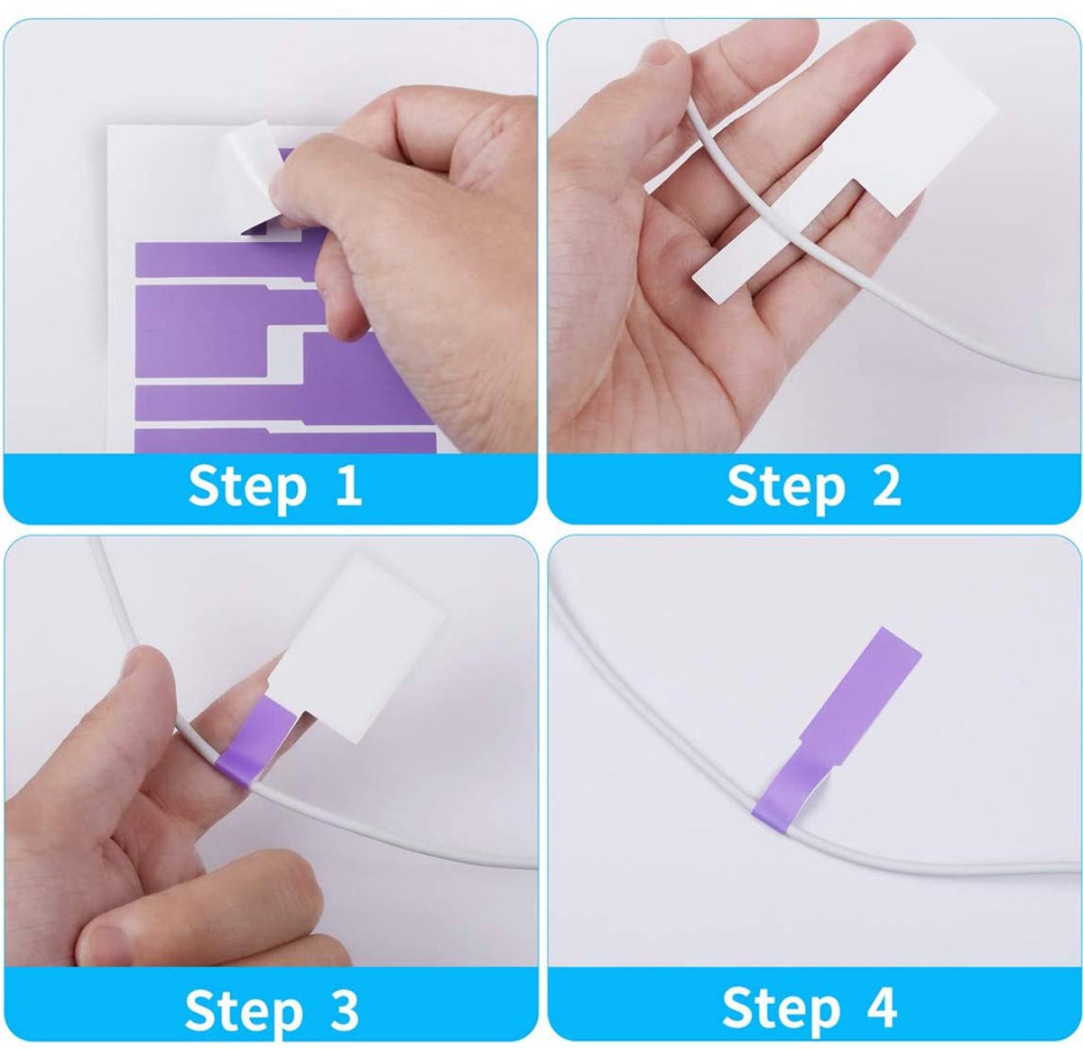 Cable Markers - 20 Pieces - Cable Labels - Cable Marking Labels - Self-Adhesive - Waterproof - Tear-Resistant - Oil-Resistant - Scratch-Resistant - Handwritten - 10 Colors