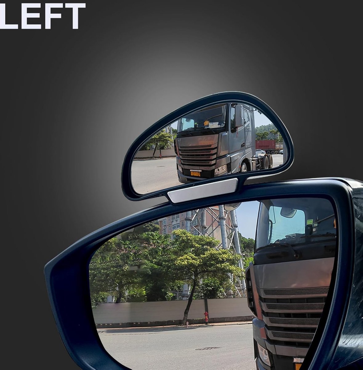 2 pieces (right and left) - Rearview mirror - Banana mirror - Exterior mirrors - Adjustable blind spot mirror - Car mirrors - 16cm - universal - 360 ° - Car/caravan accessories