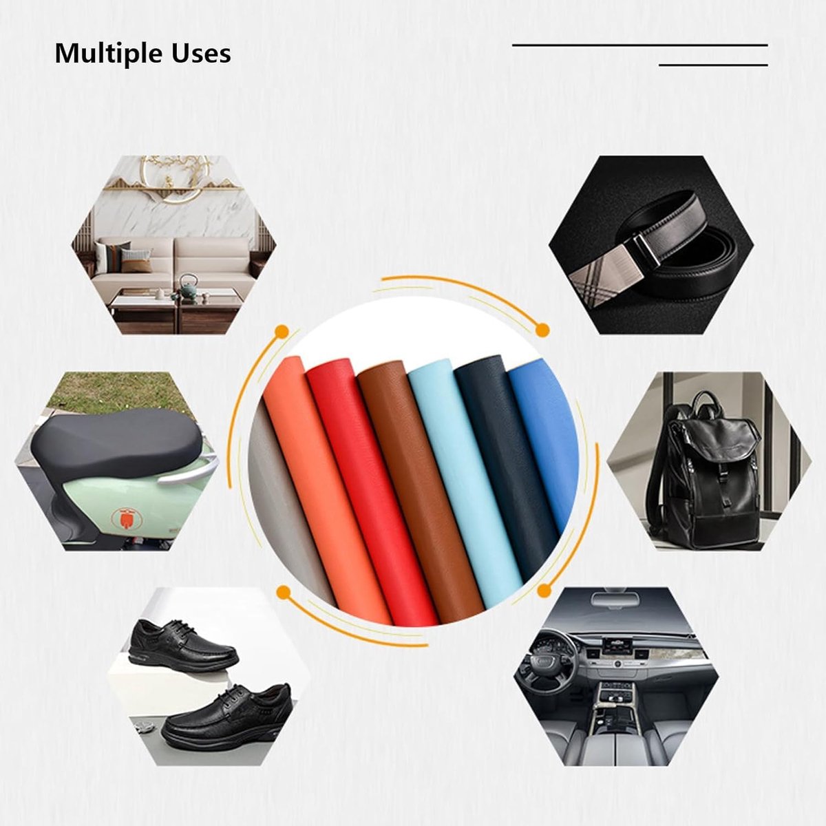 Self-adhesive leather repair kit - 50*137cm - leather sofa - leather repair - leather patch - self-adhesive sticker - PU Leather - Repair kit - Multifunctional - Sofa repair - Black