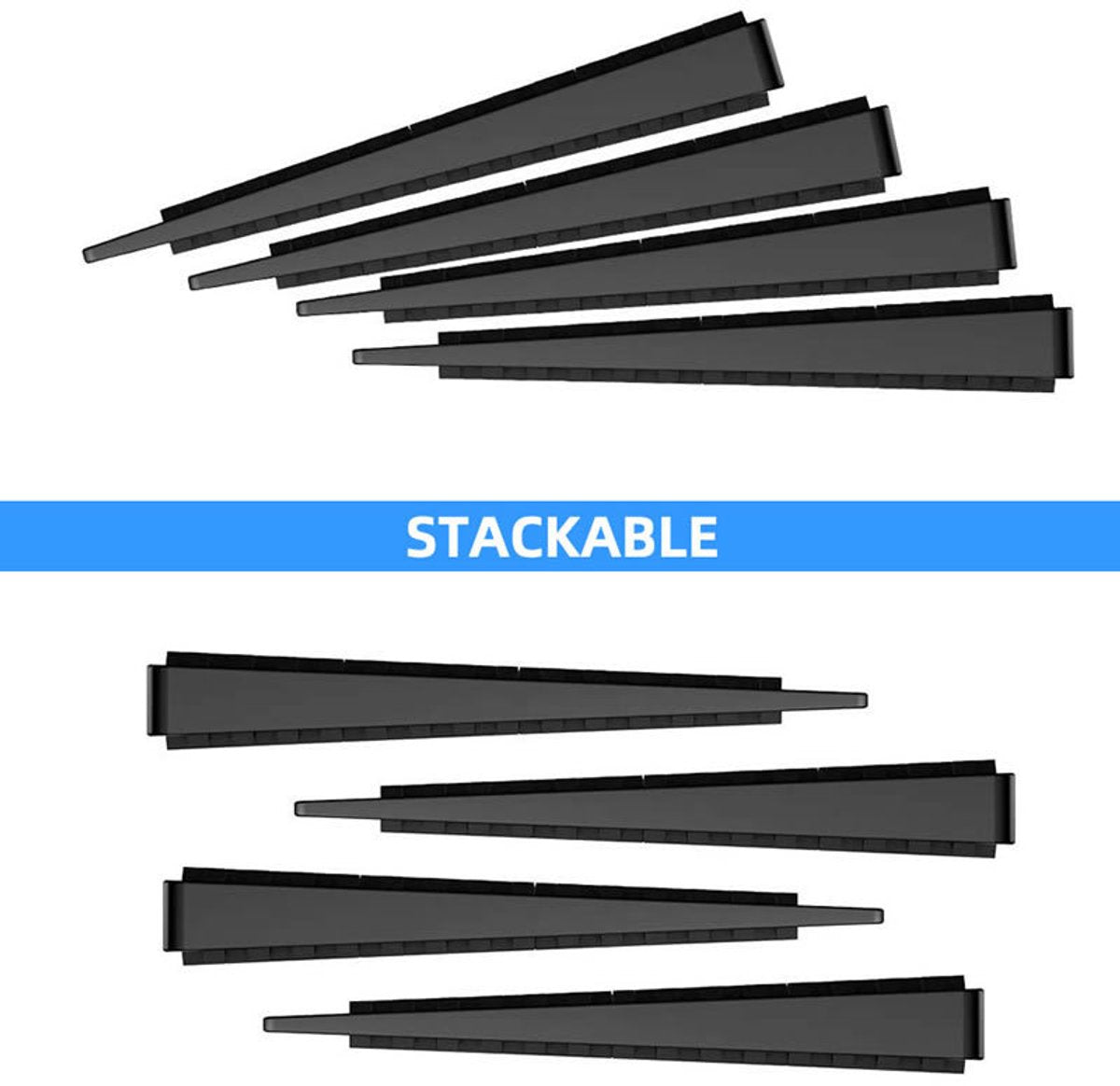 Furniture wedges - 35 pieces - Leveling wedges - Leveling pad Base leg - Furniture coaster - Furniture feet - Wedge set - Leveling wedge - Black - 5*3*0.5 cm - Plastic