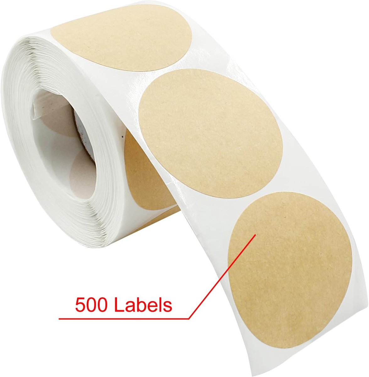 500 Pieces - Labels - Stickers - Round Stickers - Sealing Sticker - Sealing Seal - Food Labels - 5cm - Yellow - Self-Adhesive - Removable - Easy to Write on and Distinguish - For Containers, Boxes, Bags