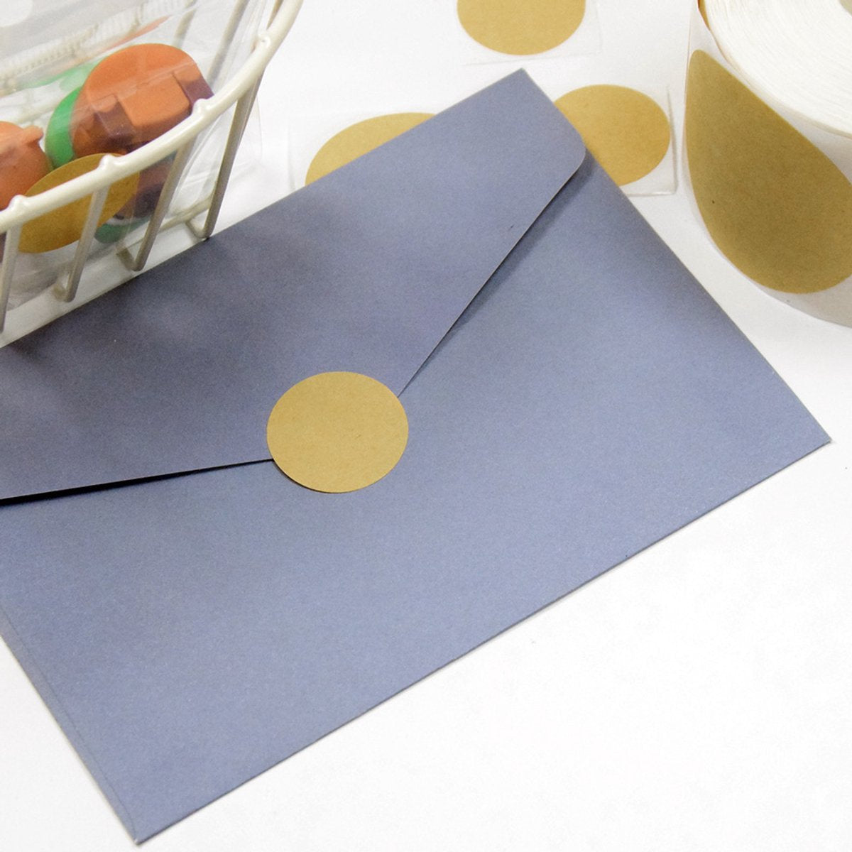500 Pieces - Labels - Stickers - Round Stickers - Sealing Sticker - Sealing Seal - Food Labels - 5cm - Yellow - Self-Adhesive - Removable - Easy to Write on and Distinguish - For Containers, Boxes, Bags