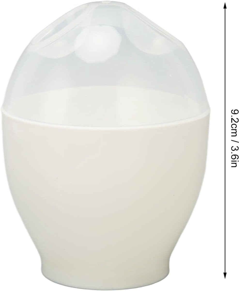 Egg Boiler - 2 Pieces - Microwave Egg Boiler - Egg Boiler - Portable Mini Fast Egg Boiling Cup - For Kitchen Breakfast - White