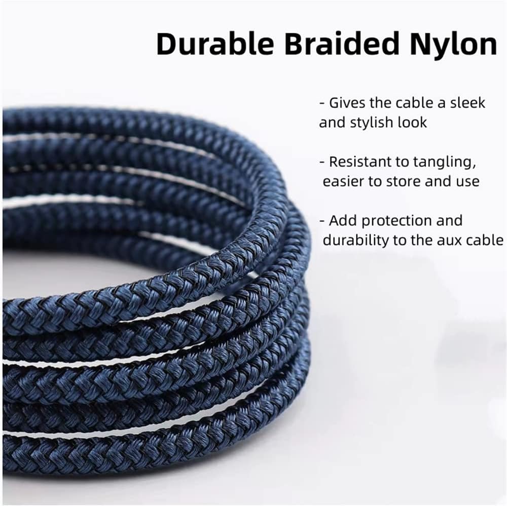 USB C \u0026 Lightning to 3.5mm Aux Audio Adapter Cable Braided Nylon