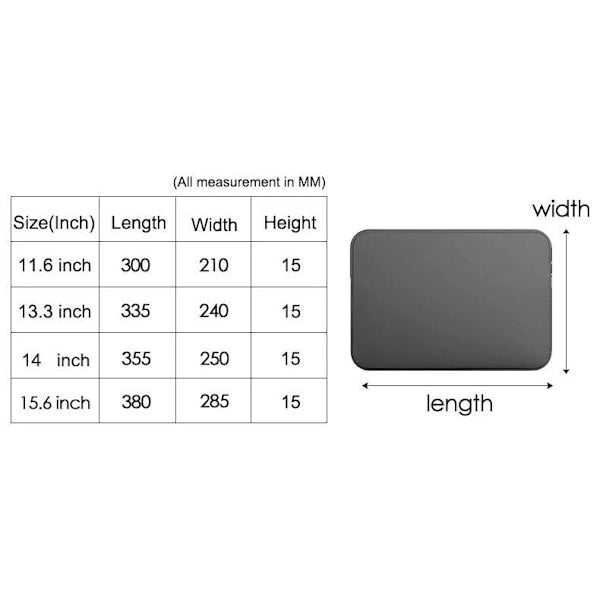 Grey 14 inch Laptop Case Compatible with Various Brands
