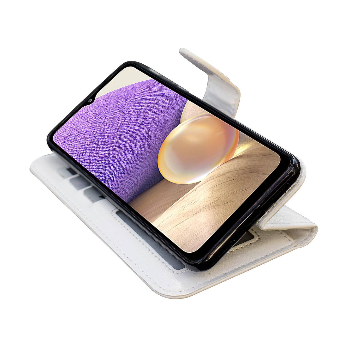 Compatible with Samsung Galaxy A32 5G Leather Case Black Protective Cover