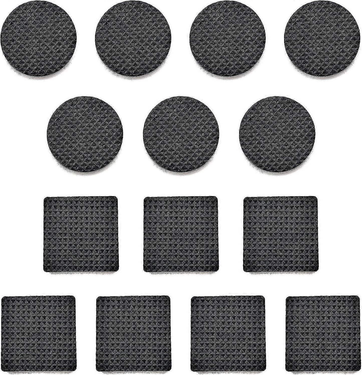 Non-Slip Rubber Pads 60 Pieces Self-Adhesive Furniture Protectors for Wooden Floors Tables Chairs Bed Legs
