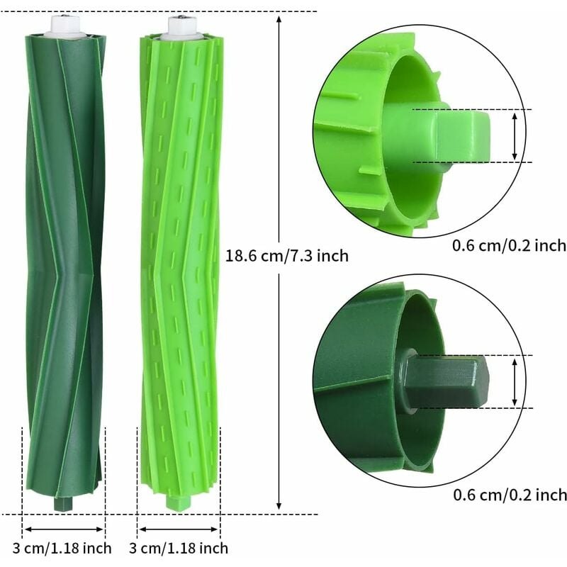 Compatible with iRobot Roomba E5 E6 i7 i8 i6 i4 Multi-Surface Rubber Brushes Vacuum Cleaner Accessories