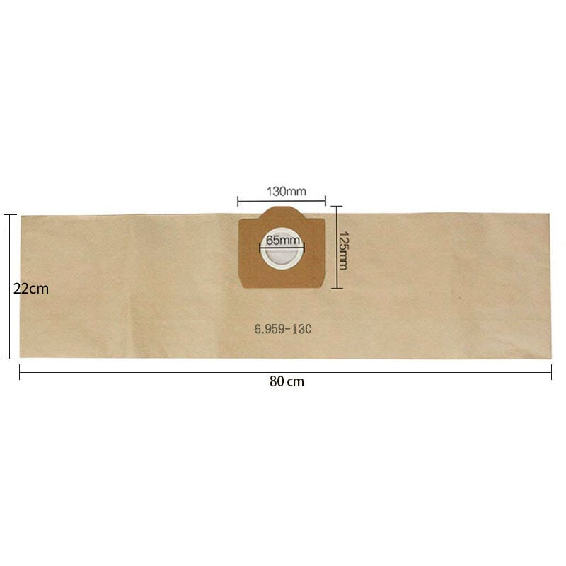 Karcher WD3 WD3P Wet and Dry Vacuum Cleaner Bags 10-Pack 6.959-130.0 A 2201/2204/2504 Replacement Paper Vacuum Bags