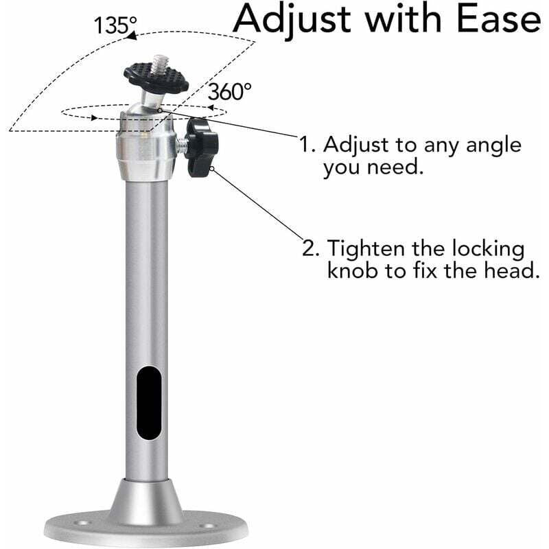 Projector Ceiling Mount for Mini Projector - Compatible with 3kg Load, 360° Rotation, 90° Tilt, Aluminum Ceiling and Wall Mount